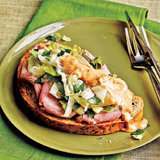 Open-Faced Roast Beef Sandwiches with Braised Cabbage Slaw & Russian Dressing