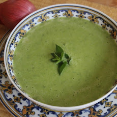 Make-Ahead Pea Soup with Shallot, Lemon, and Parmesan