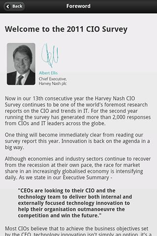 【免費商業App】CIO Survey 2011-APP點子