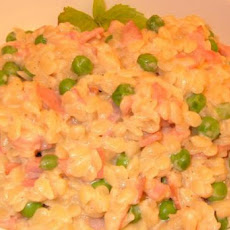 Creamy Orzo With Ham and Peas