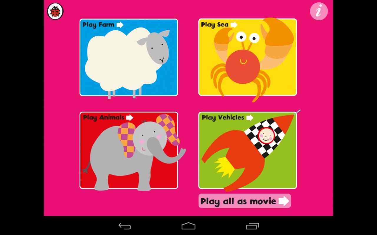 Android application Ladybird Peekaboo screenshort