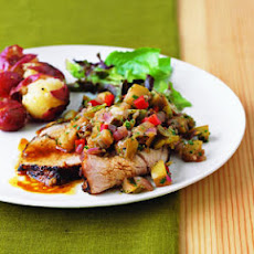 Roast Pork Tenderloin with Spicy Apple-Green Chile Salsa
