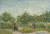 Garden with courting couples: square Saint-Pierre