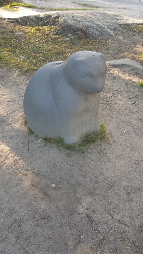 Stone Cat Statue 