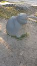 Stone Cat Statue 
