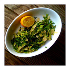 Shaved asparagus with parmesan