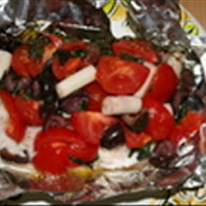 Swordfish Baked in Foil With Mediterranean Flavors