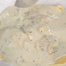 Lamb Stuffed Ravioli with a Gorgonzola Cream Sauce
