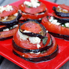 Grilled Eggplant Stacks with Tomato and Feta