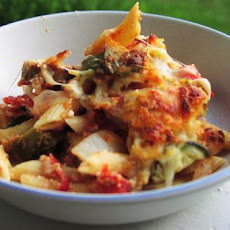 Rustic Baked Pasta With Roasted Vegetables and Sausage