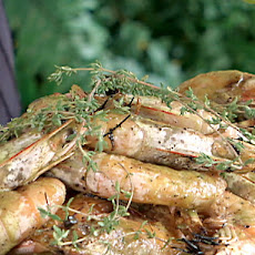 Grilled Prawns with Habanero-Toasted Garlic Vinaigrette