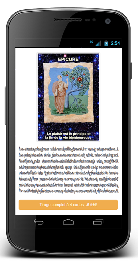 Android application Tarot des Philosophes screenshort