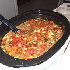 Cheryl's Spicy Tomato, Bean & Veggie Soup - Crock Pot