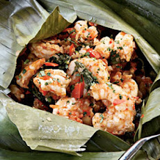 Grilled Shrimp in Banana-leaf Pouch