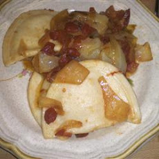 Pierogies and Cabbage