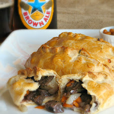 Cornish pasty with balsamic and red wine beef.