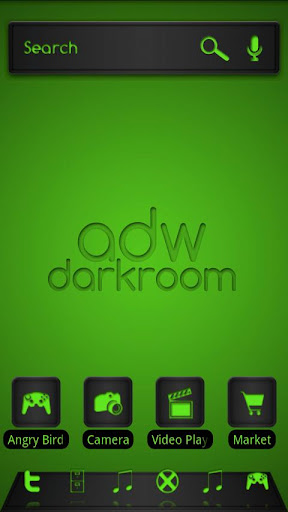 【免費個人化App】ADW Theme Darkroom Green-APP點子