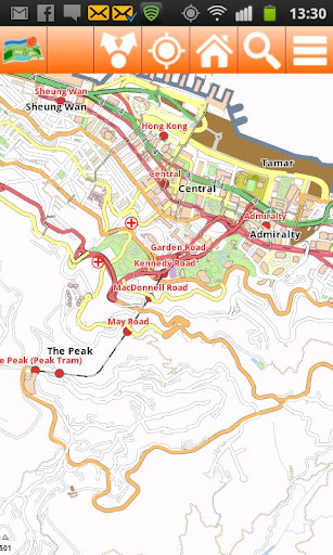 Hong Kong Offline mappa Map