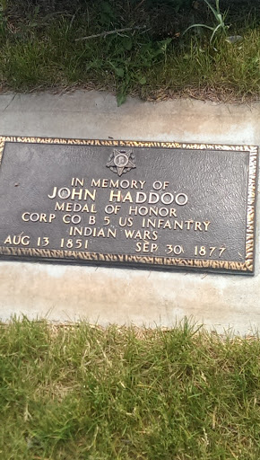 5th Infantry Indian Wars. John Haddoo Plaque