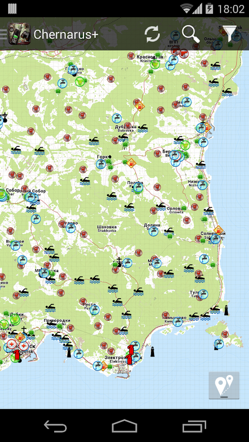 Чернорусь Карта