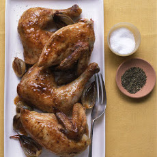 Roasted Quartered Chicken and Shallots