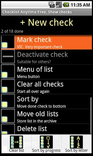 Checklist Anytime