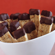 Chocolate Dipped Hazelnut Shortbread