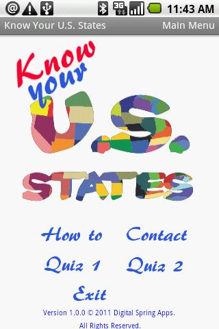 Know Your U.S. States I