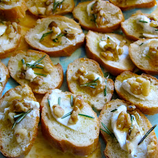 Toasted Goat Cheese Walnut Baguette