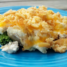 Layered Chicken Broccoli Casserole (no Canned Soup)
