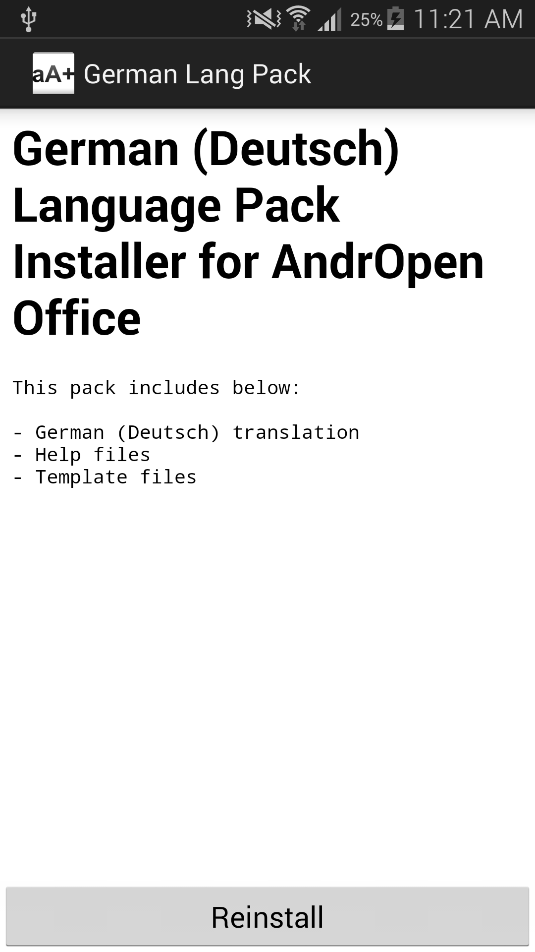 Android application German (Deutsch) Lang Pack for AndrOpen Office screenshort