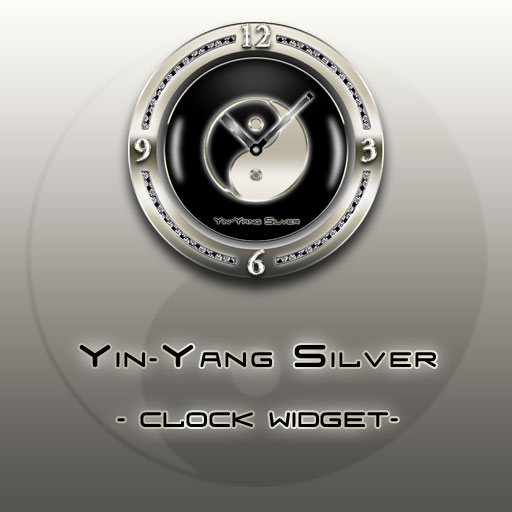 YIN-YANG SILVER Clock Widget LOGO-APP點子