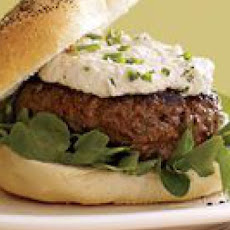 Pub Patties with Horseradish Sauce and Cress