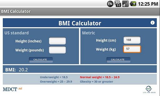 MDCT BMI Calculator