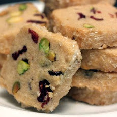 Pistachio Cranberry Icebox Cookies