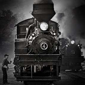 Working on the Railroad by Chuck  Gordon  - Transportation Trains