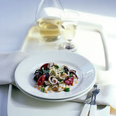 Grilled Squid and Plum Salad with Cilantro, Mint, and Peanuts