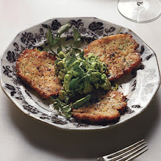 Latkes with Ancho-Chile Salt and Watercress Guacamole