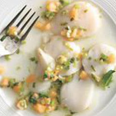 Scallop-and-Cantaloupe Ceviche