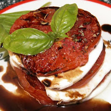 Roasted Tomato and Mozzarella Salad With Balsamic Reduction