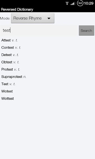 Rhyme Reverse Dictionary Pro