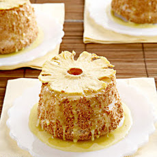 Allspice Angel Food Cakes with Pineapple Curd and Oven-Dried Pineapple