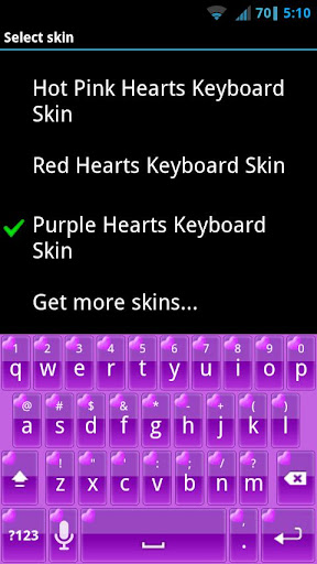 Purple Hearts Keyboard Skin