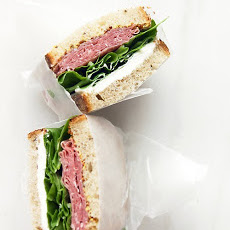 Salami and Cream Cheese Sandwich