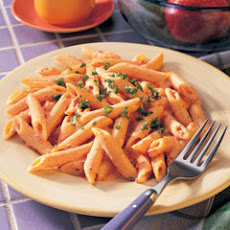 Penne With Red Pepper Alfredo Sauce