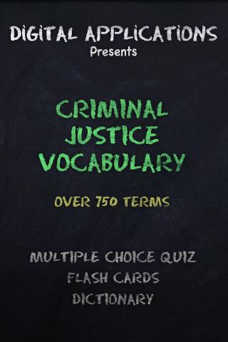 CRIMINAL JUSTICE Terms Quiz