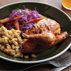 Roasted Cornish Game Hens With Pumpkin Seed Pesto