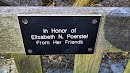 Elizabeth Poerstel Memorial Bench