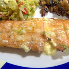Grilled Salmon With Lime Butter Sauce