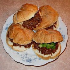 Half-Time Shredded Beef Sandwiches